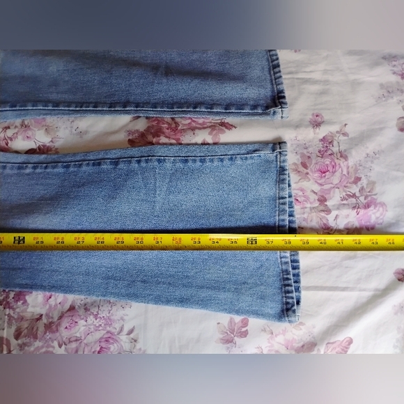 VINTAGE l.e.i. Flare Leg Denim Blue Jeans SIZE 5 • AUTHENTIC VINTAGE from 1990's - Picture 11 of 12